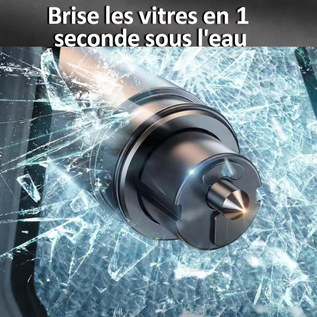 Marteau de sécurité voiture 2-en-1