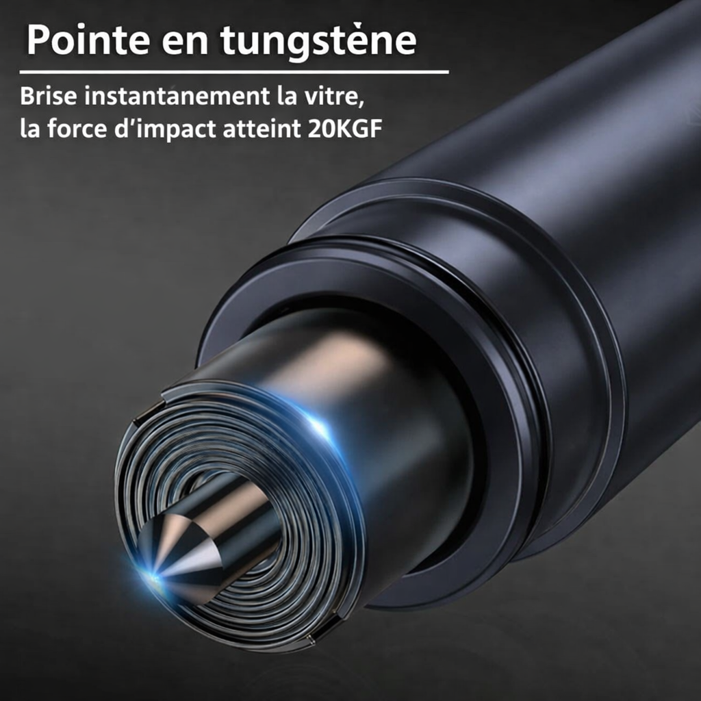 Marteau de sécurité voiture 2-en-1